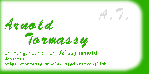 arnold tormassy business card